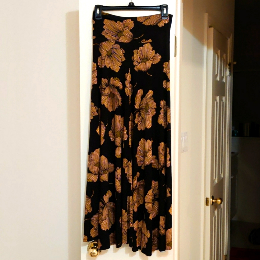 Rachel Pally Classic Print Long Full Skirt size M